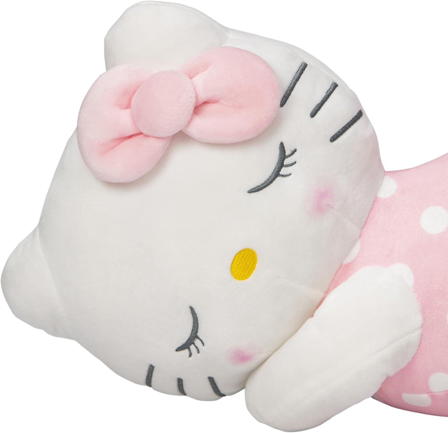 MORIPiLO Sanrio Hello Kitty Body Pillow, Soft Material, Marshmallow Texture, Plush Pillow, Large Cushion, Cute, Large Size, Easy Sleeping Pillow, Approx. 17.7 inches (45 cm) (Hello Kitty Pink)