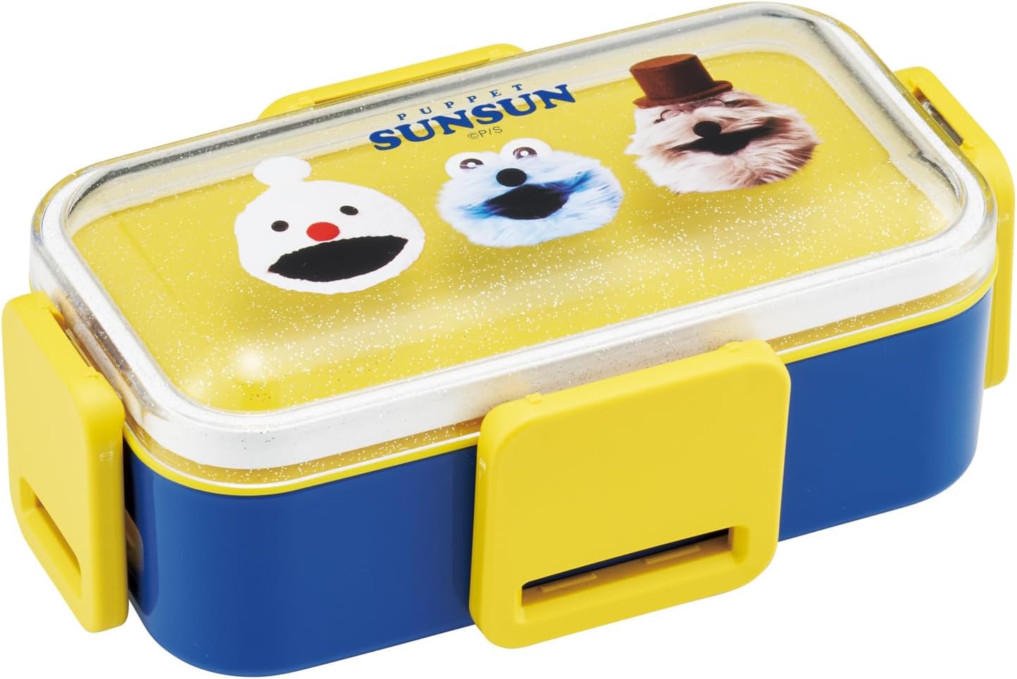 Skater PFLW4-A Casual Container Lunch Box with Dome-Shaped Lid, Two Tiers, 20.2 fl oz (600 ml), Made in Japan, Puppet Sunsun