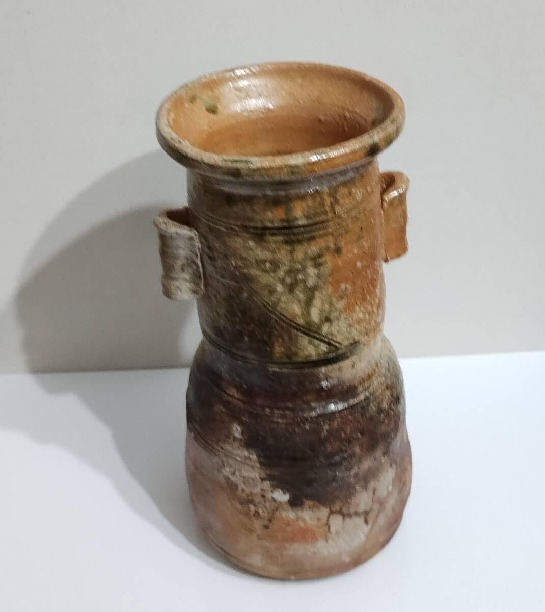 伊賀焼 香山 花器 伝統工芸品 茶道具 双耳花生