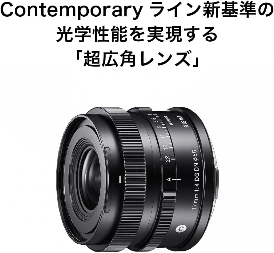 Sigma Sigma L-Mount Lens, 0.7 inches (17 mm) F4 DG DN Monofocal Wide Angle, Full Size, Contemporary Mirrorless