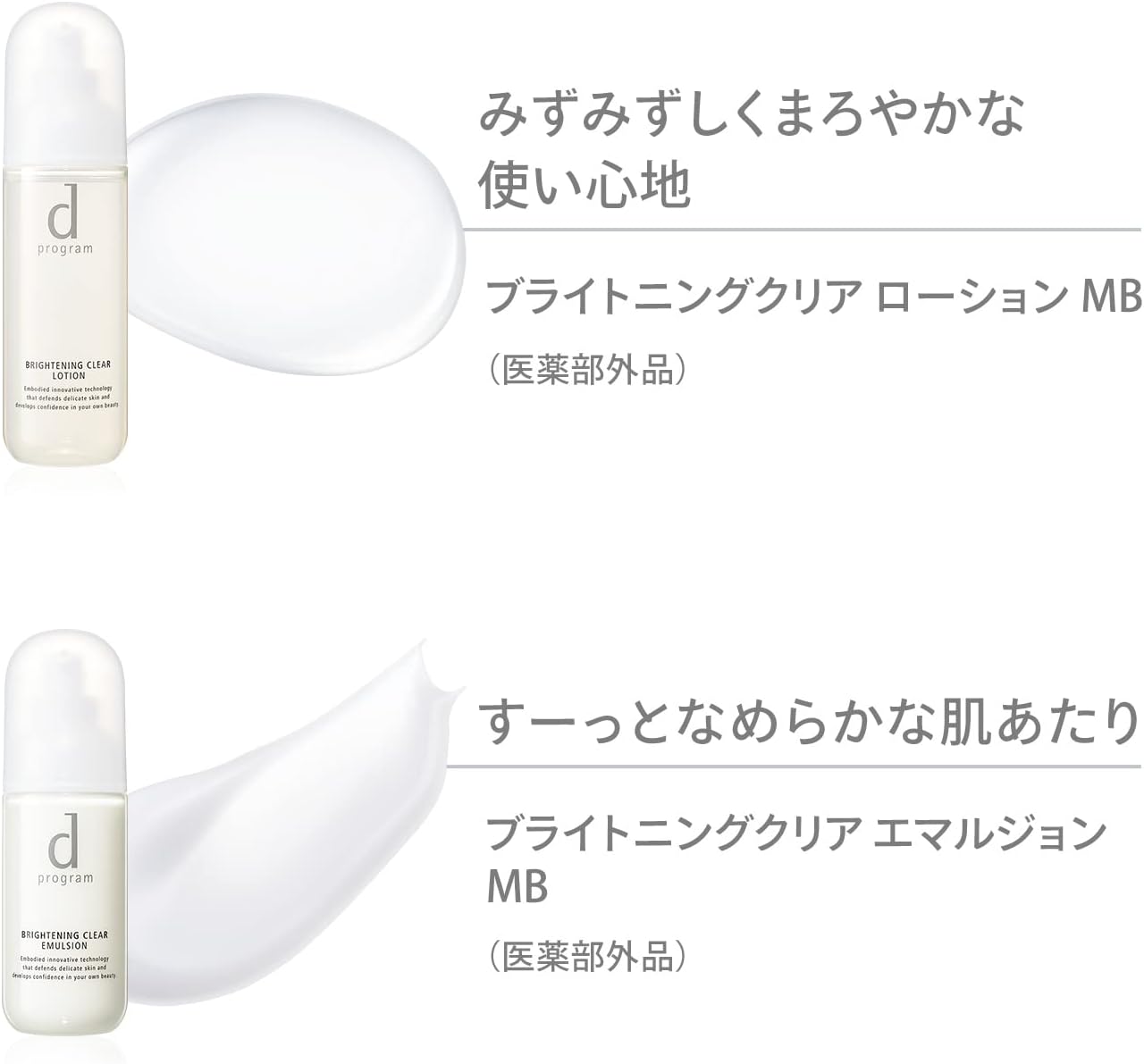 [Official] d Program Brightening Clear Emulsion MB Milky Lotion Refill [Quasi Drug] Skin Skin Whitening Care 3.8 fl oz (88 ml)