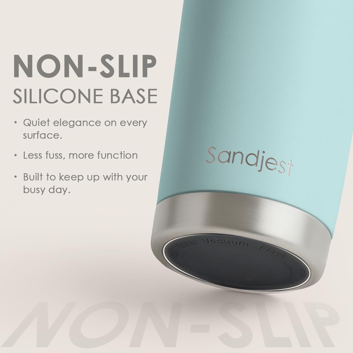 SANDJEST Vaso de acero inoxidable de 20 onzas, taza aislada al vacío de doble pared con tapa, taza de café de viaje para mujeres, niñas, amigos, hermanas, cumpleaños, Navidad (turquesa pálido)