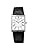 Seiko SWR049 Men's Wristwatch, Square Design, Quartz, White Dial x Black Leather Band, Classic