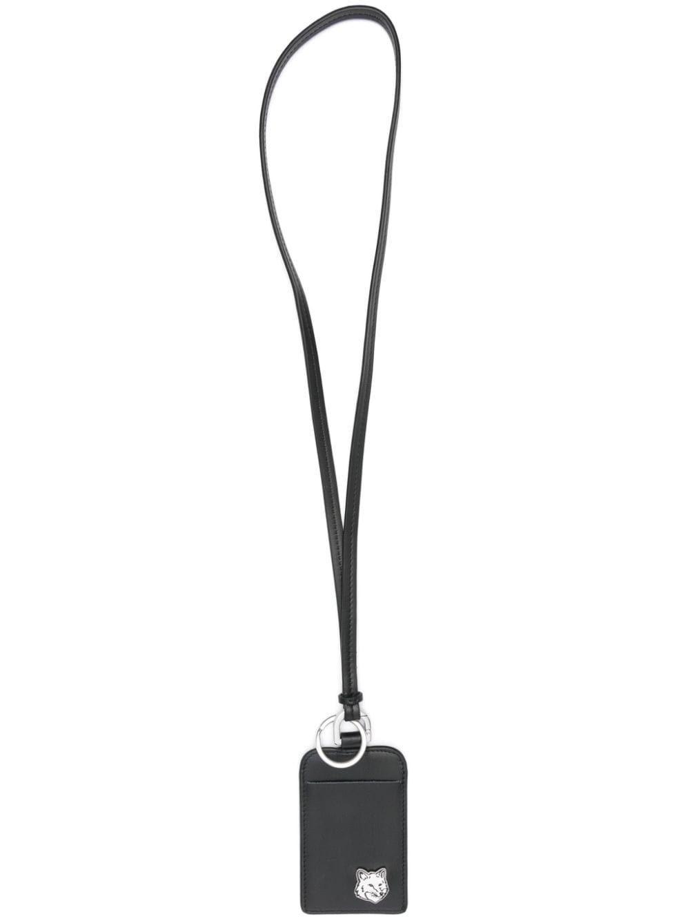 Maison Maison Kitsune 'Fox Head Leather Neckカードホルダー - Image 4