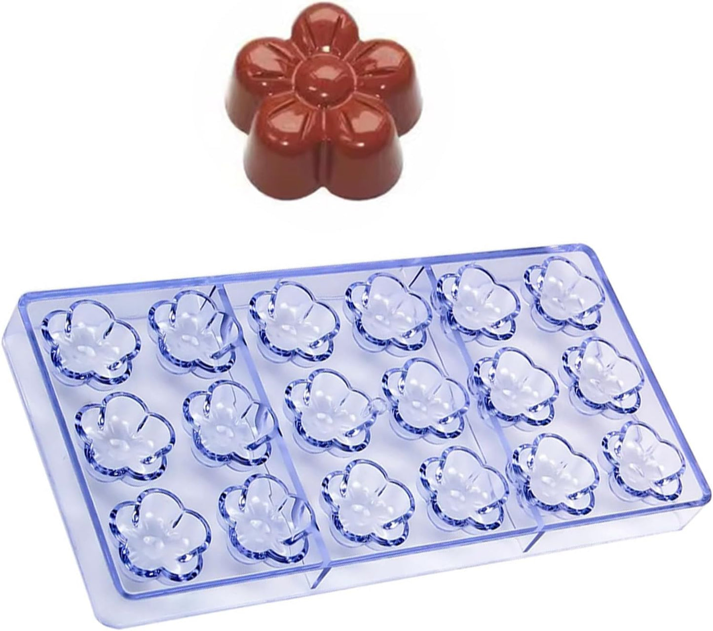 18スロットフラワーチョコレート菓子食品グレードベーキングペストリーツール多目的デザート球体菓子