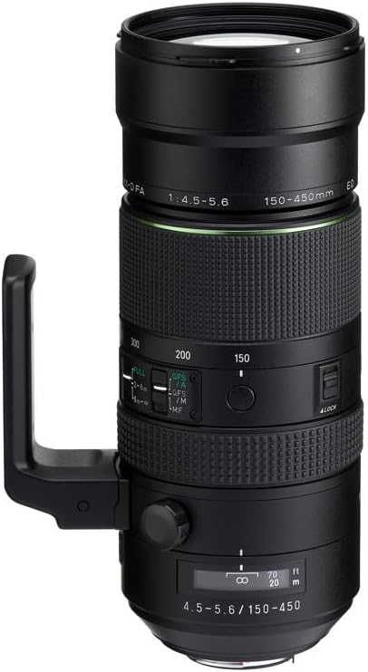 ペンタックス HD PENTAX-D FA 150-450mmF4.5-5.6ED DC AW 遠距離撮影に適した超望遠ズームレンズ, アウトドアでも安心の防塵防滴構造, 逆光などの厳しい光源下でもコントラストの高いクリアな描写を実現, ペンタックス一眼レフKシリーズはボディ内手ぶれ補正搭載 21340