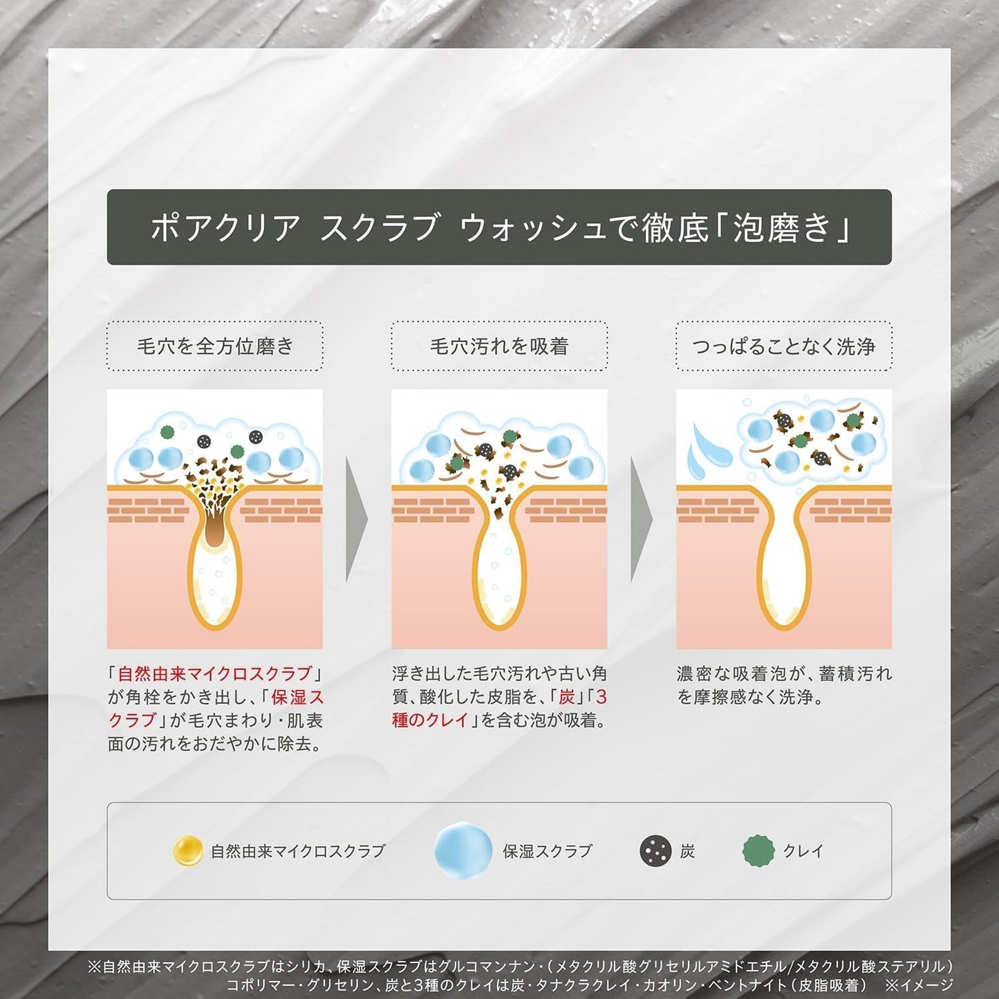 One by Kose Pore Clear Scrub Wash, 4.6 oz (130 g), Includes Bonus Limited Kit