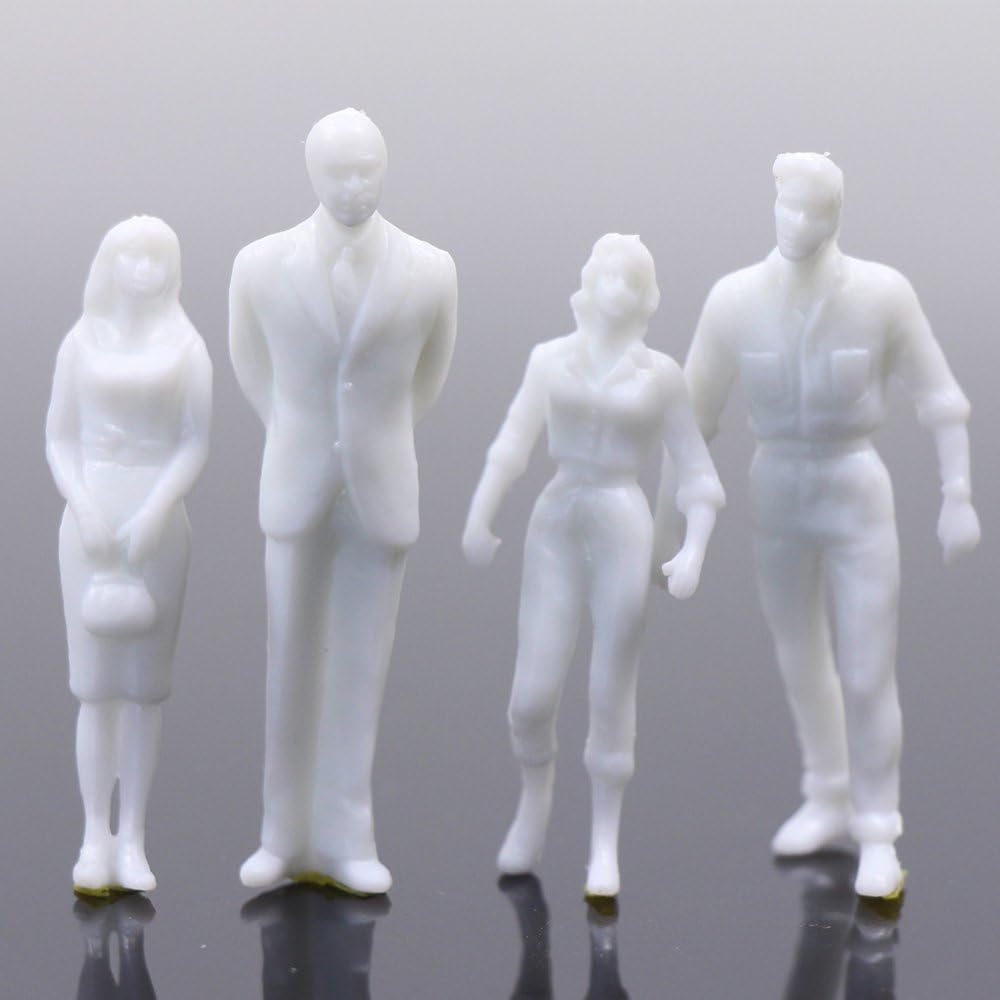 Scene Collection, Human, Doll, Person, Human Figure, Unpainted, 1:50, 1.4 inches (35 mm), Pack of 100, Box Garden, Decoration, Railway Model, Building Model, Diorama, Education, DIY