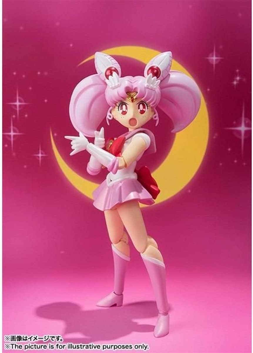 S.H. Figuarts BAS62983 Sailor Moon Sailor Chibi Moon Animation Color Edition, Approx. 5.5 inches (140 mm), ABS & PVC, Pre-painted Action Figure