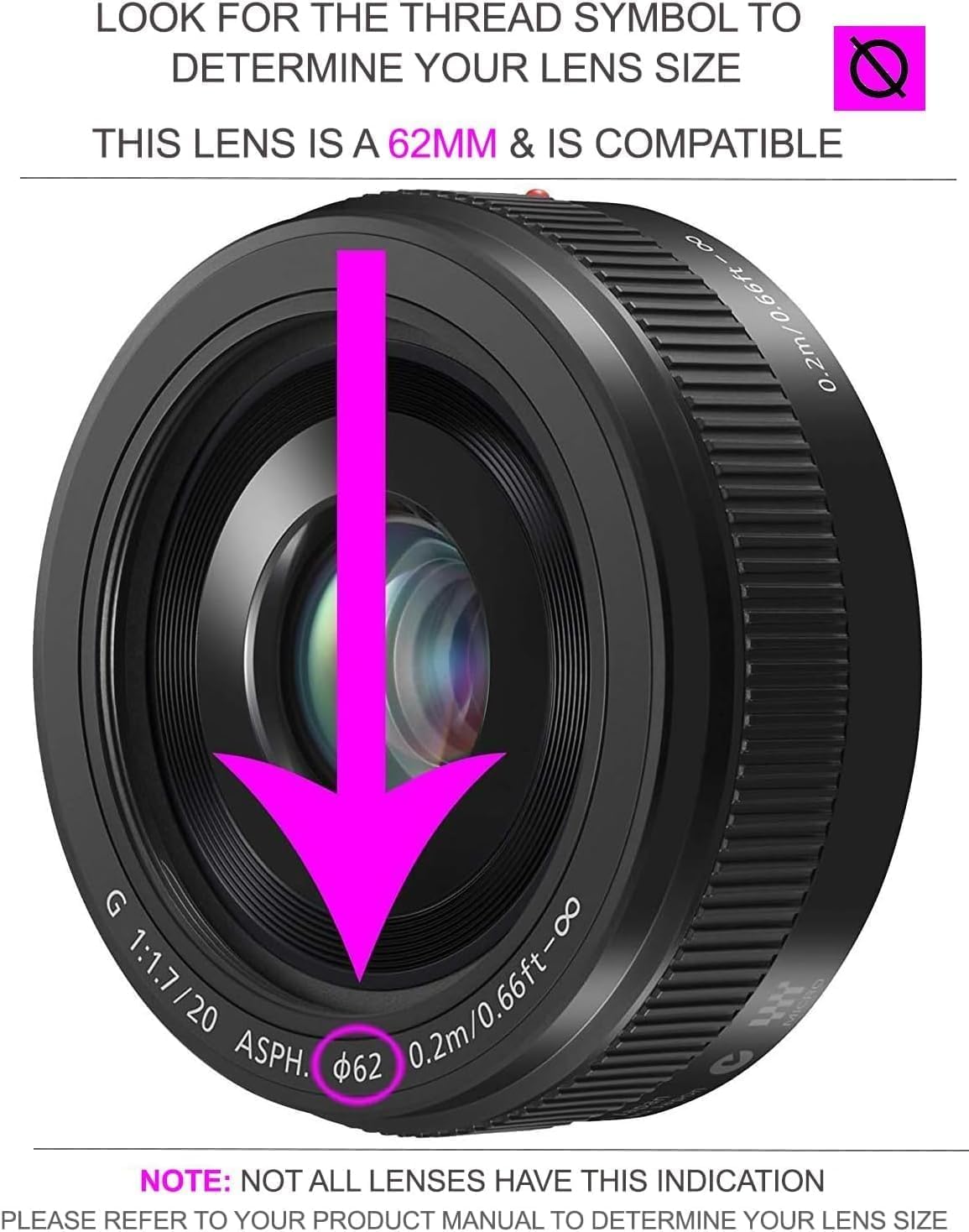 3.5x High Definition Telephoto Lens for Canon EOS R50 (Only Lenses with 49, 52, 55, 58, 62 and 67mm Filter Threads)