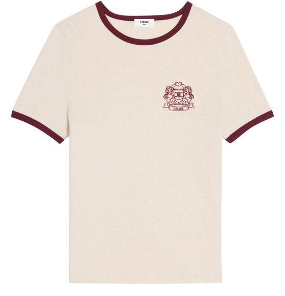 CELINE 70's blason t-shirt in cotton jersey - Image 4