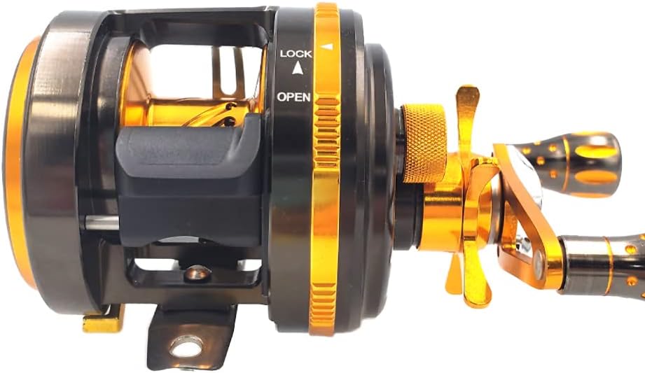 YU232 Fishing Reel, Bait Reel, Drum Reel, Lightweight, Deep Groove Spool, Aluminum Alloy Spool, For Sea, Mountain Streams, Fishing, Strong Magnetic Brake, Far Throw