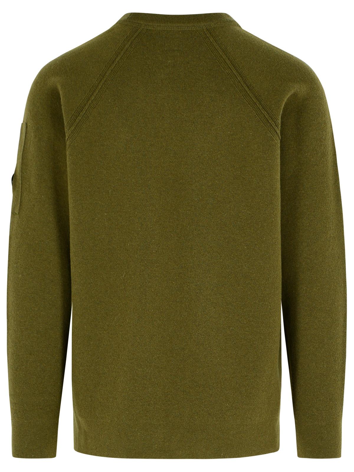 C C.P.会社 'Grs'グリーンウールブレンドスウェットシャツ - Image 4