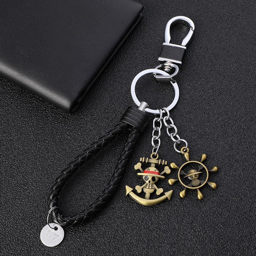 3D Alloy Key Chain, Devil Fruit, Straw Skull Bag, Charm, Character, Metal Alloy, Popular Anime Goods, Decoration, Gift, Collection, Popular, Character, Anime, Moe Goods, Stylish, Birthday Present (Style 1)