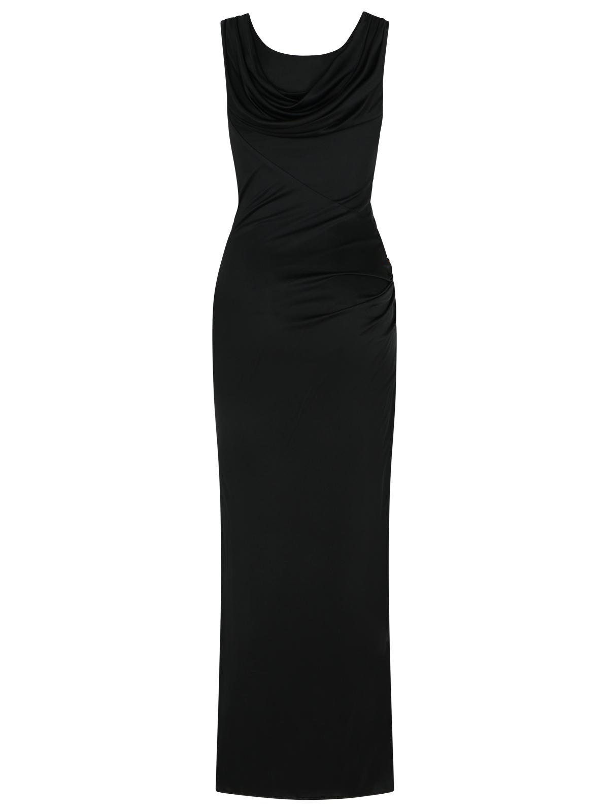 Versace ヴェルサーチブラックビスコースドレス - Image 4