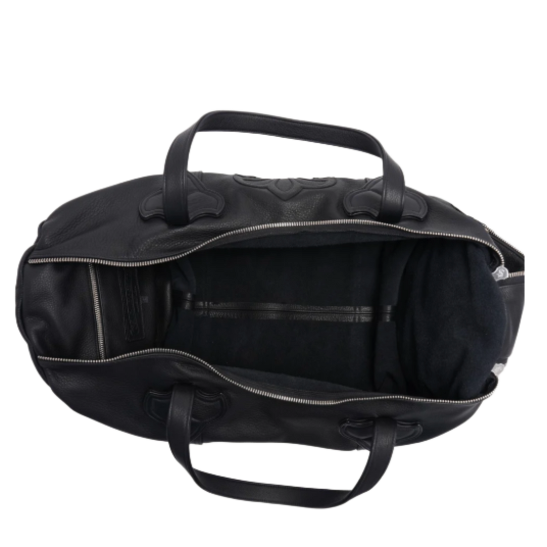 CHROME HEARTS 'FLEUR EMBELLISHED' DUFFLE BAG