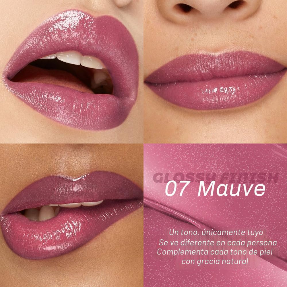 Kaely Lápiz Labial Tintado Bálsamo Labial de Mahoma Miel, Lápiz Labial de Brillo Hidratante para Labios Secos de Mujeres, Bálsamo Labial Nutritivo Brillante Lápiz Labial Tinta Maquillaje, Ligero