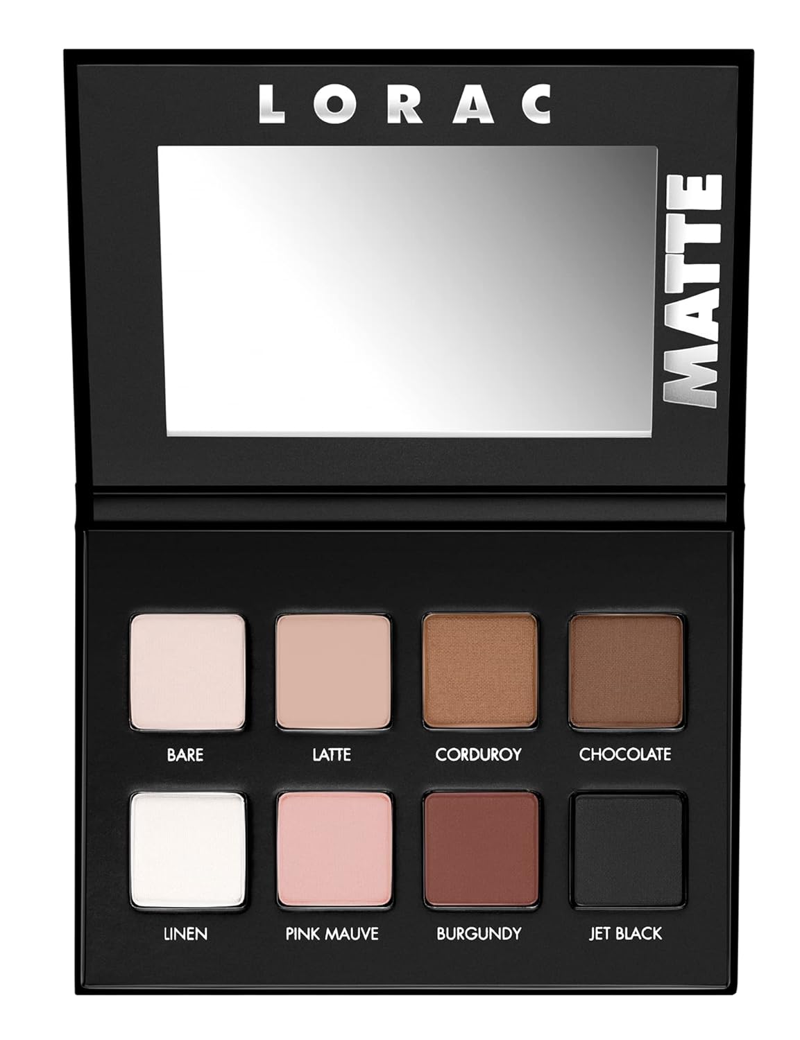 LORAC PRO - Paleta de sombras de ojos mate y brillante, metálico de alta pigmentación, espejo compacto