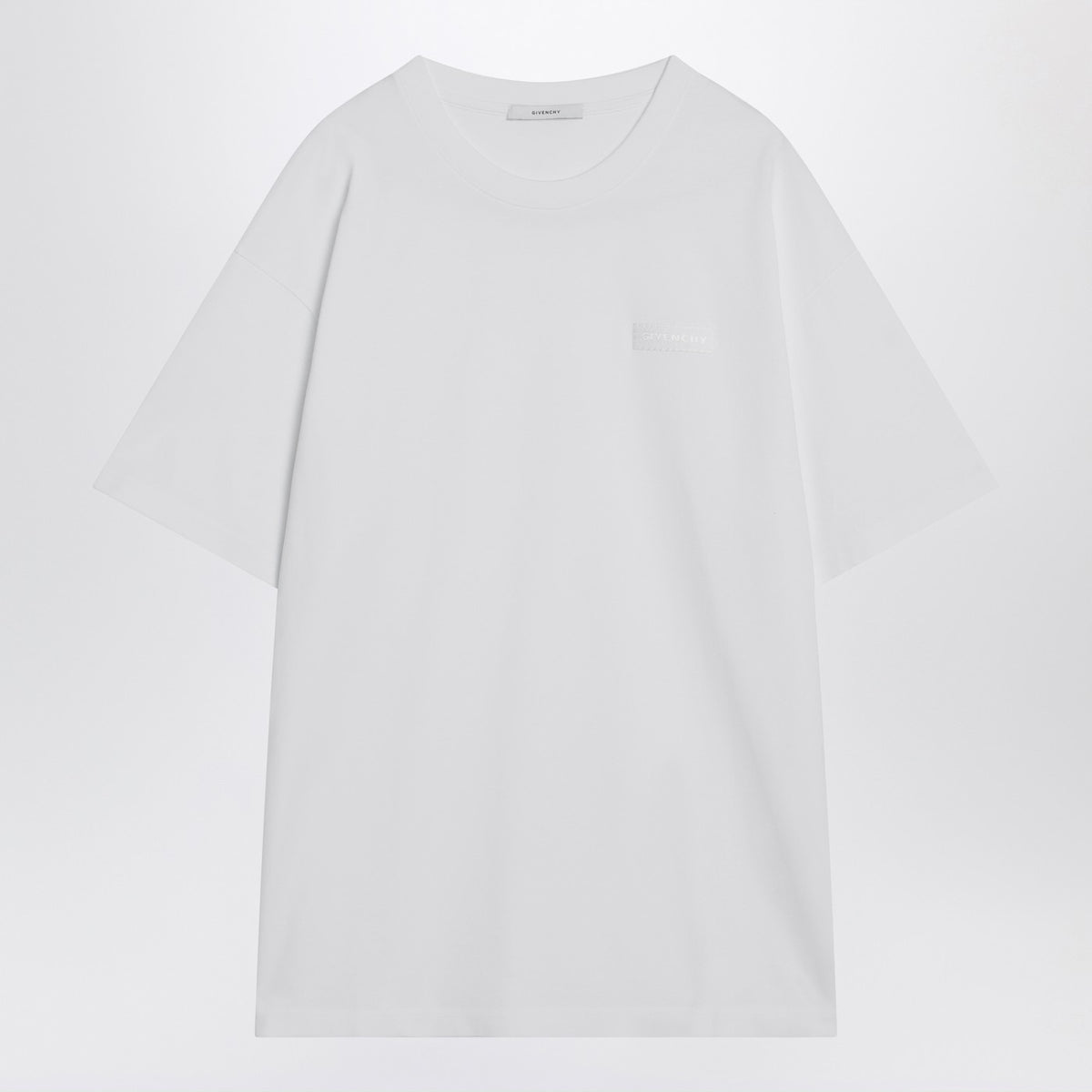 Givenchy Givenchy White Cotton T Shirt With Logo Patch - Image 4