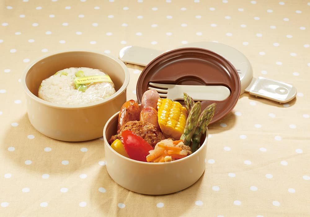 Skater (Skater) Round Lunch Box, 500ml, 2-Tier, with Fork, Made in Japan, Detective Conan, for Boys and Girls, ONWR1-A