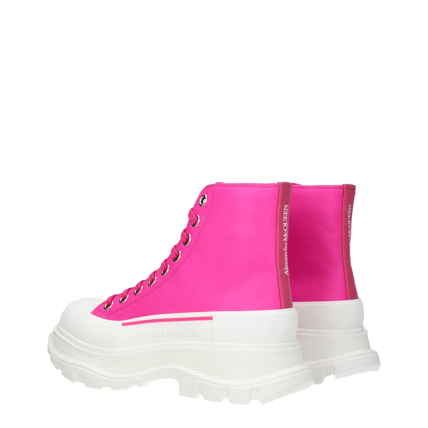 Alexander McQueen アレクサンダーマックイーンレザーブーツfuxia/Magenta - Image 4