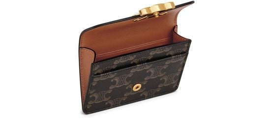 CELINE Card holder Triomphe in Triomphe canvas - Image 4