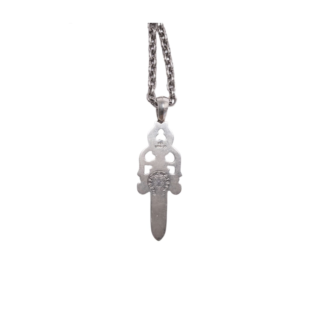CHROME HEARTS 'BIG DAGGER STAR OF DAVID' PAPER CHAIN NECKLACE