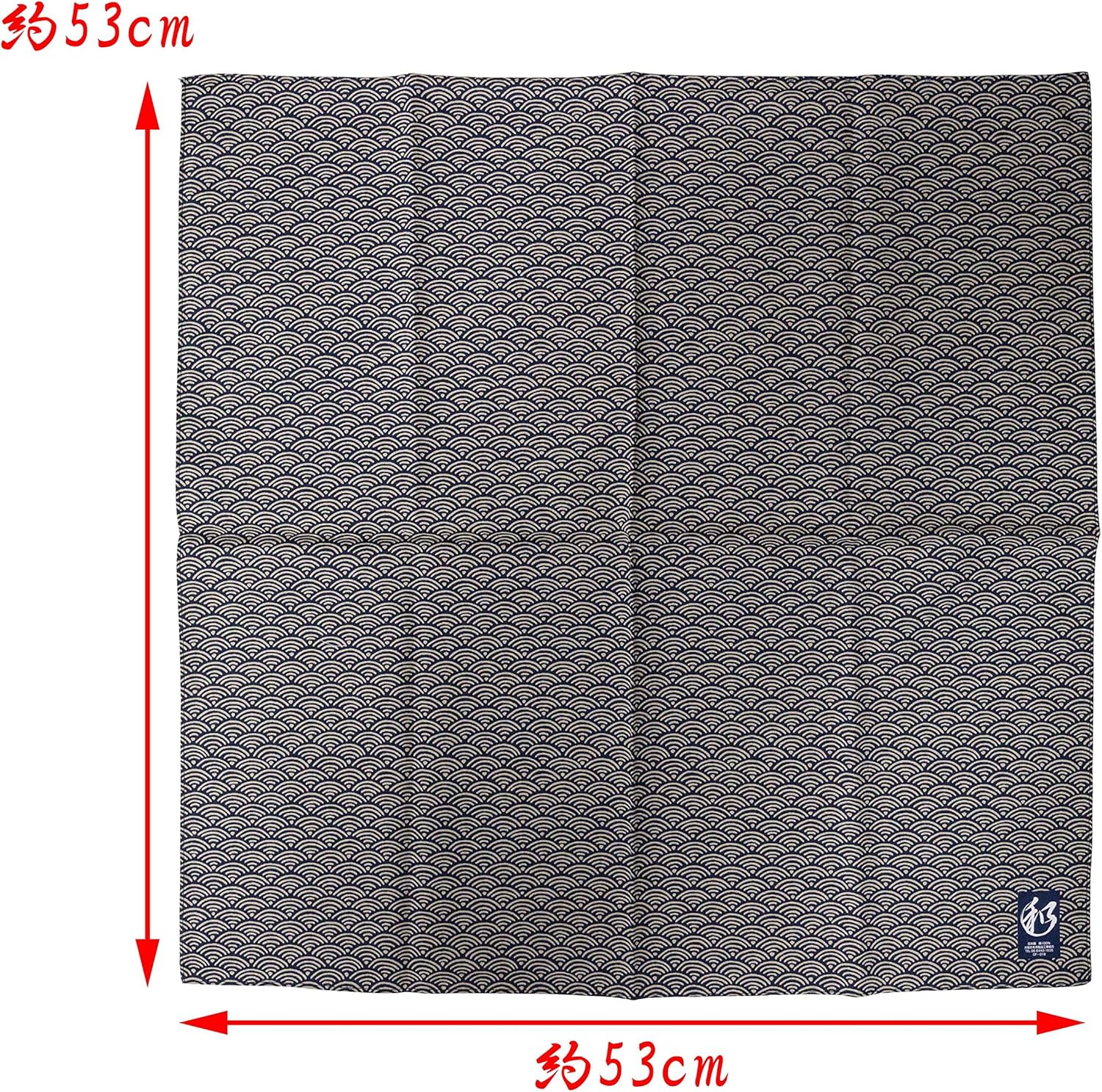 Men's Made in Japan Japanese Handkerchief 100% Cotton Approx. 20.9 x 20.9 inches (53 x 53 cm), Japanese Pattern (A. Simple Pattern, Set of 4)