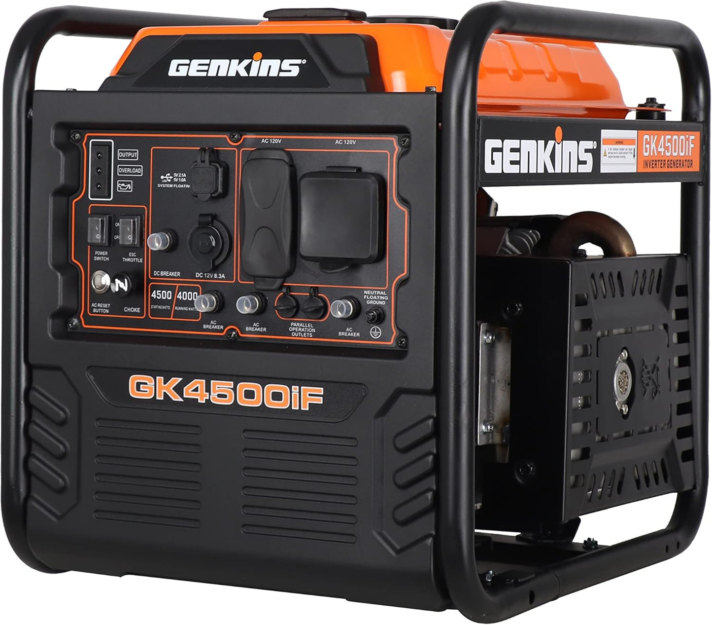 4500 Watt Open Frame Inverter Generator 30 Amp Sine Wave