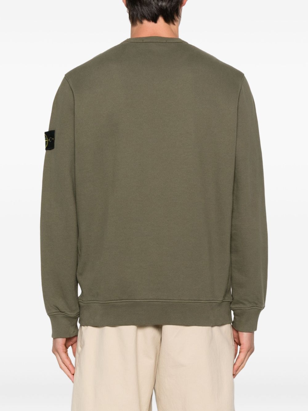 Stone Stone Island Logo Cotton Crewneck Sweatshirt - Image 4