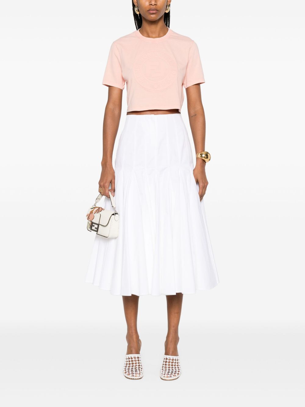 Fendi フェンディロゴコットンTシャツ - Image 4