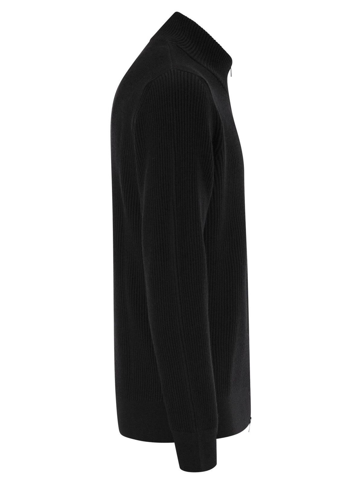 Stone Stone Island Sweater With Zip And Thin Ribbed Edges - Image 4