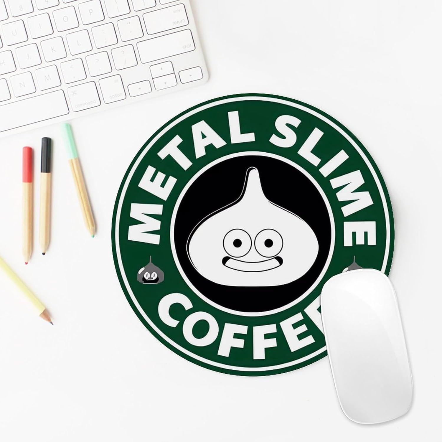 Mouse Pad Waterproof Durable Easy to Clean Non-Slip Rubber Sole for Office Gaming Stylish Cute Anime Character Unisex (Green)