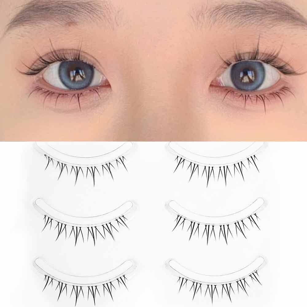 False Eyelashes, Natural Eyelashes, Short, Upper Eyelashes, Popular, Handmade False Eyelashes, Actress Eyelashes, Thin Makeup, Lifestyle Makeup, 5 Pairs (M6 (Bottom False Eyelashes)