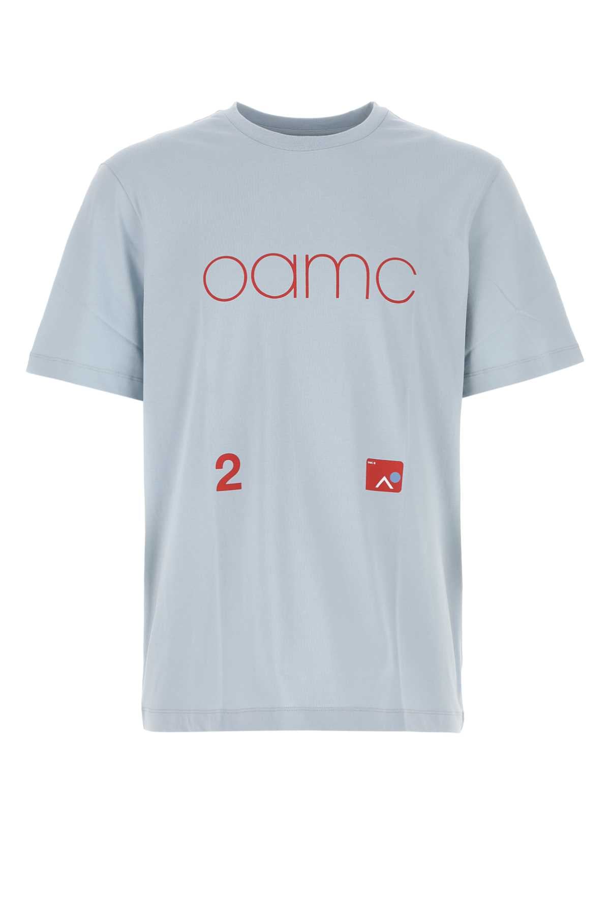 Oamc OAMCライトブルーコットン特大Tシャツ - Image 4