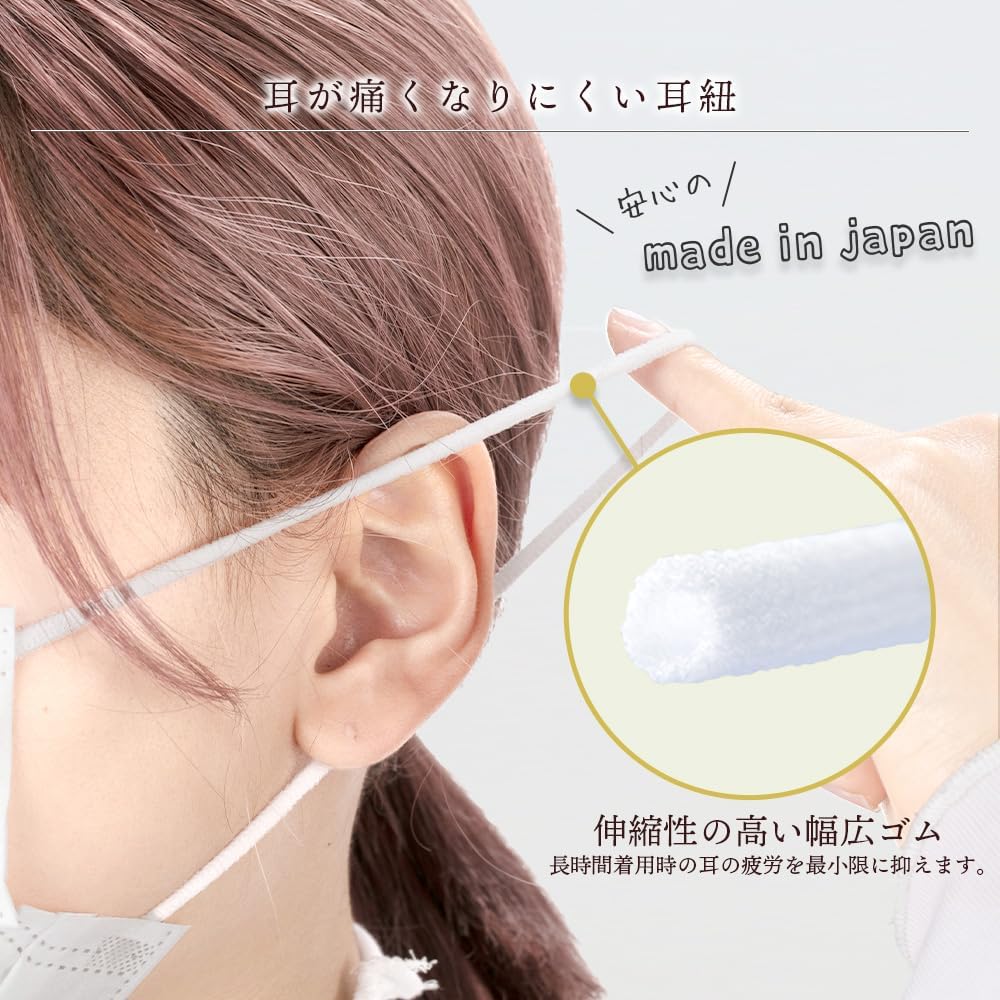 Non-woven Fabric Mask, Made in Japan, 30 Masks, Individually Packaged, 3-Layer Filter for 99% Thorough Cut