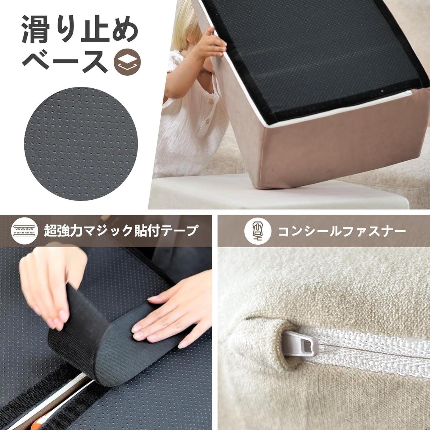 BanaSuper Athletic Soft Blocks Blocks Cushion Toys Large Indoor Playground Equipment Slides Kids Space (Gray)