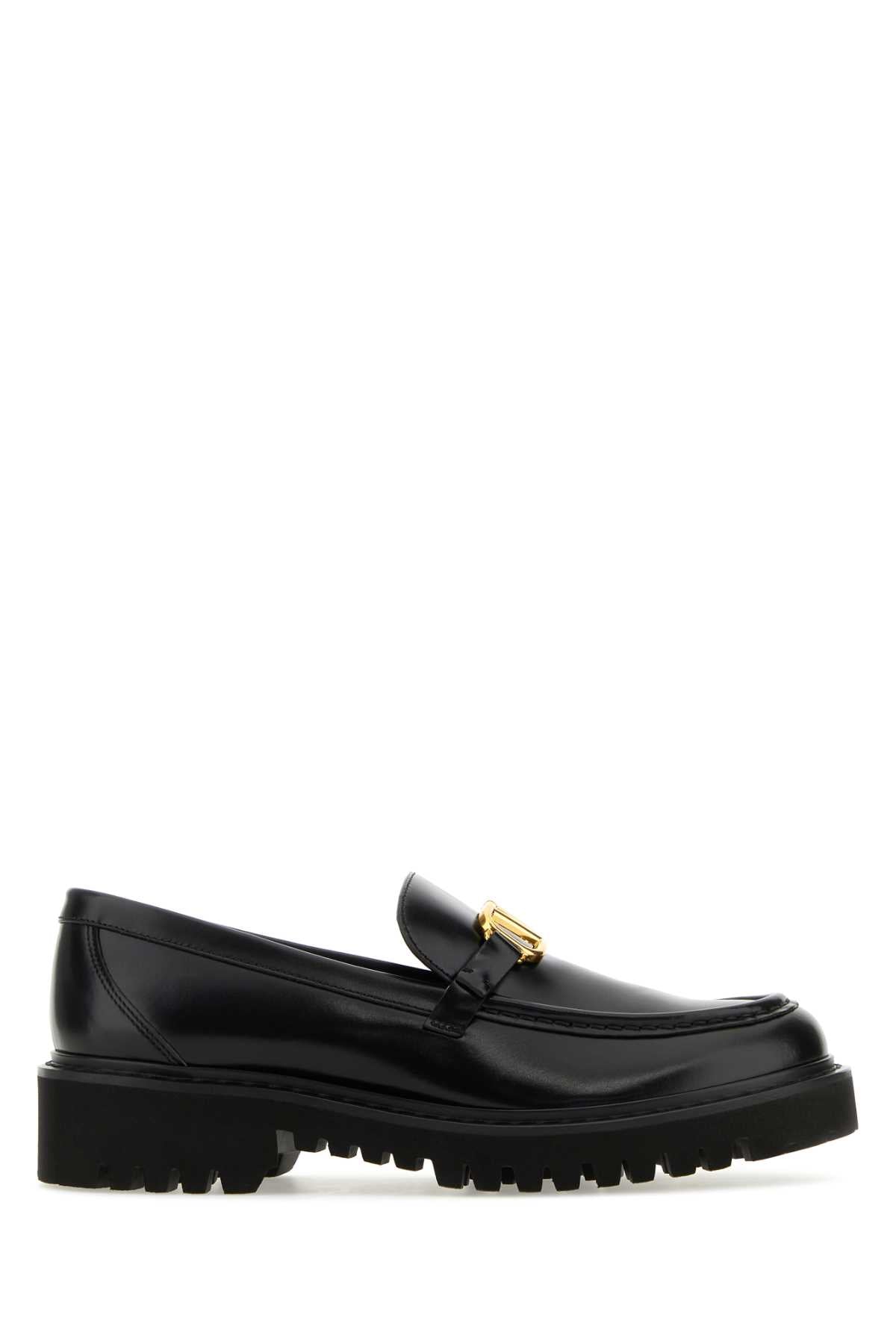 Valentino バレンティーノガラヴァニブラックレザーヴォロゴローファー - Image 4