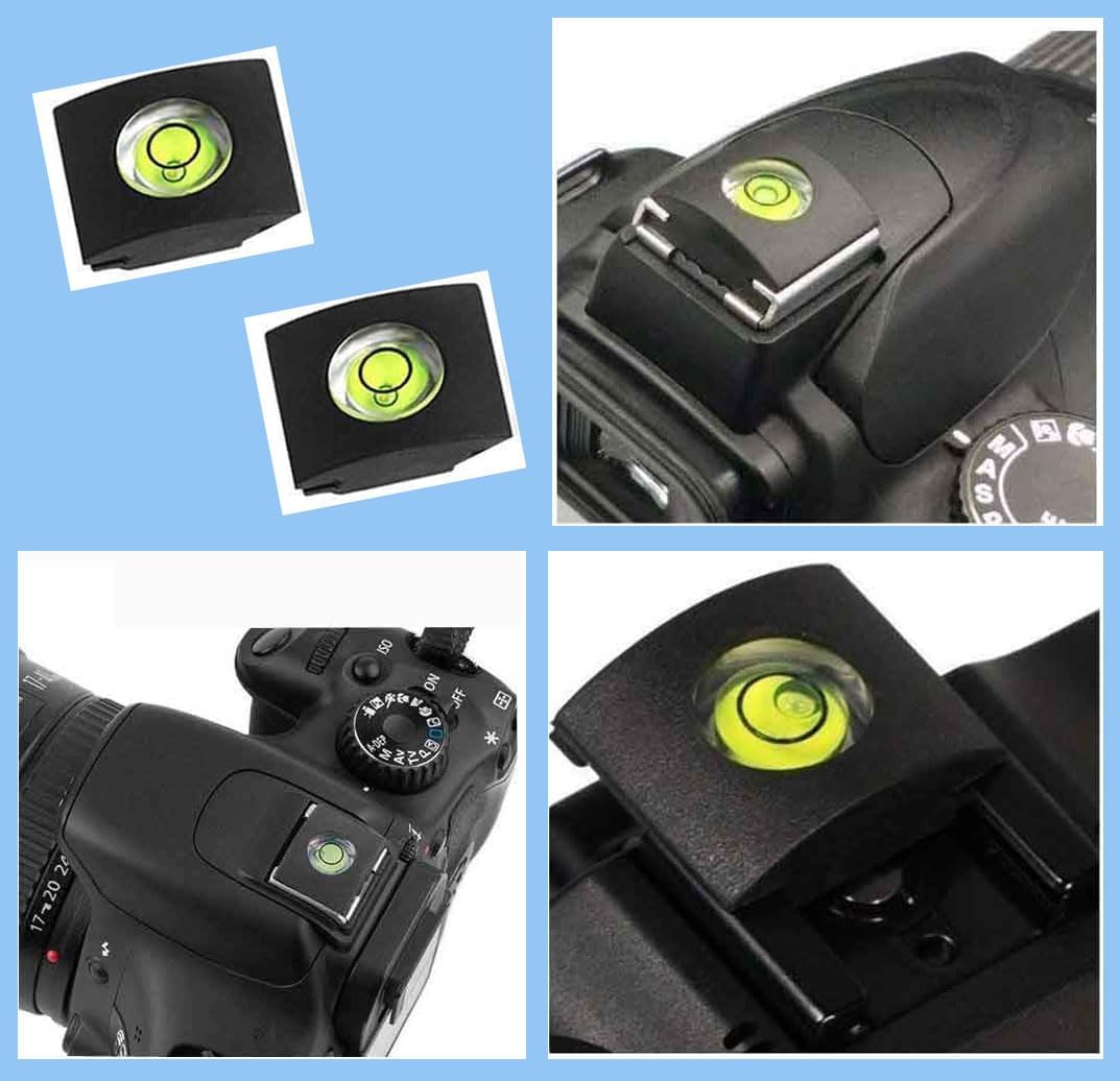 Nikon F-Mount SLR Camera Protection Kit | 3-Piece Body Cap & 3-Piece Rear Lens Cap + 2-Piece Hot Shoe Cover with Level | ABS Dustproof & Moisture-Proof | D850 D810 D750 D500 D7500 D3500 D5 D1 Df and