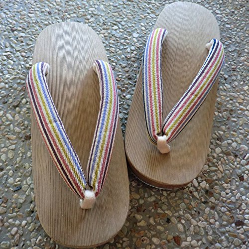 300 Years of Tradition Connected by Craftsmen Kiso Geta, Women's, Striped Pattern, Traditional Crafts, Made in Japan