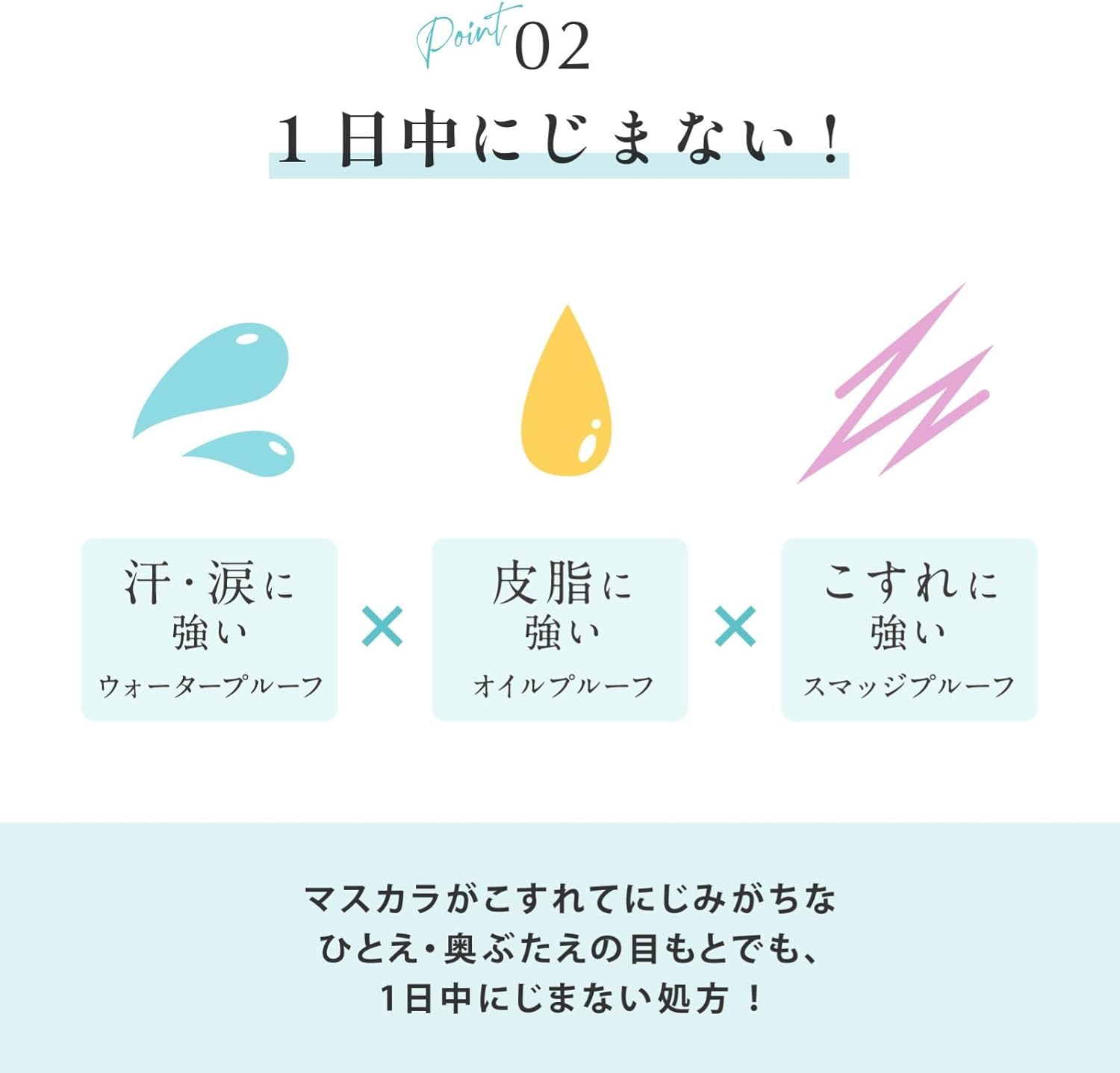 Eyeputti Mascara for Hitoe and Deep Lid, 01 Rich Black, Curl Keep, Waterproof