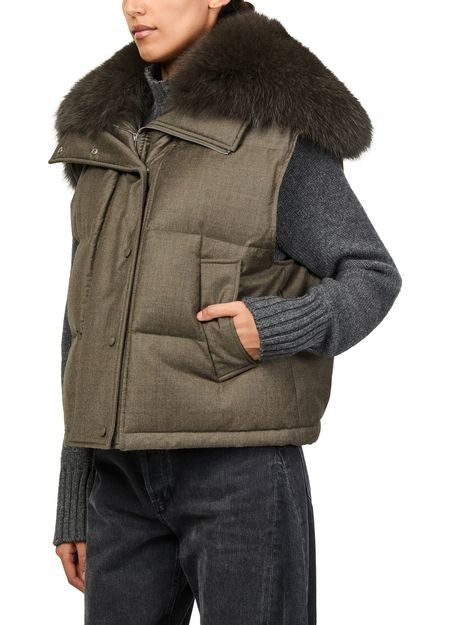 YVES SALOMON Short fox fur gilet - Image 4