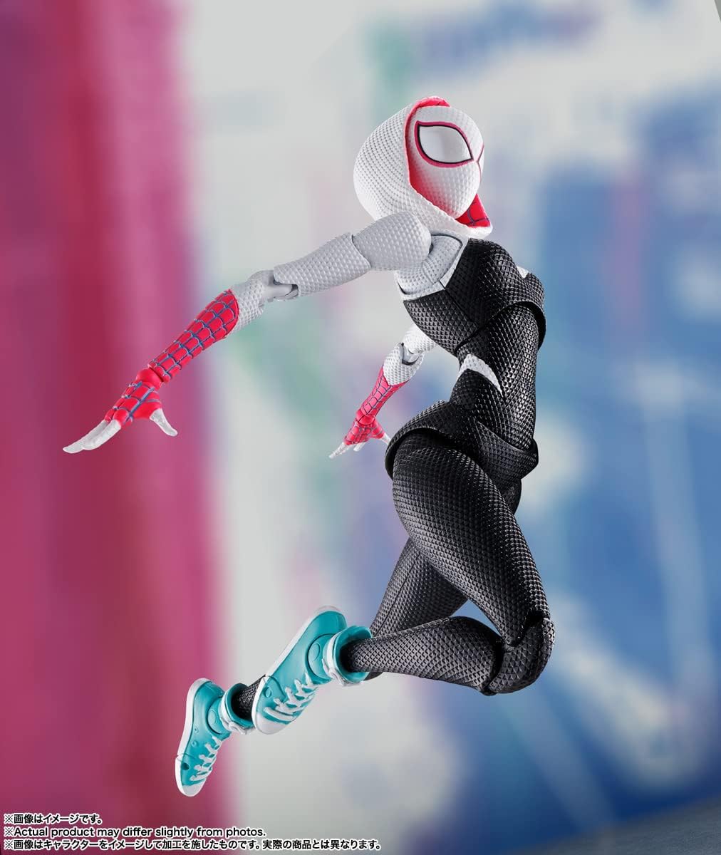 S.H. Figuarts Spider-Man: Across the Spider-Bath Spider Gwen, Approx. 5.9 inches (150 mm), ABS & PVC, Pre-painted Action Figure