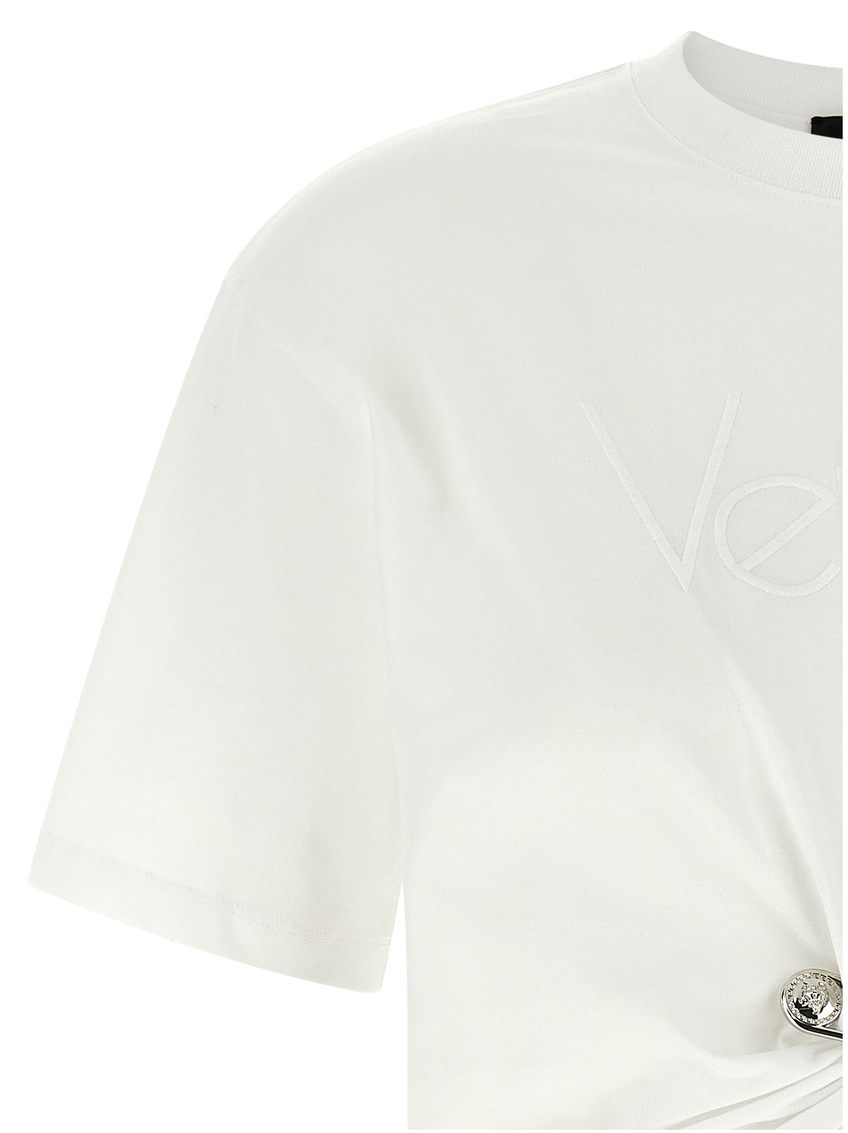Versace ヴェルサーチロゴ刺繍Tシャツ - Image 4