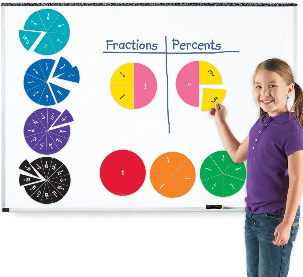 ラーニング リソーシーズ Double-Sided Magnetic Fraction Circles 分数学習 マグネット式 円 LER 1616