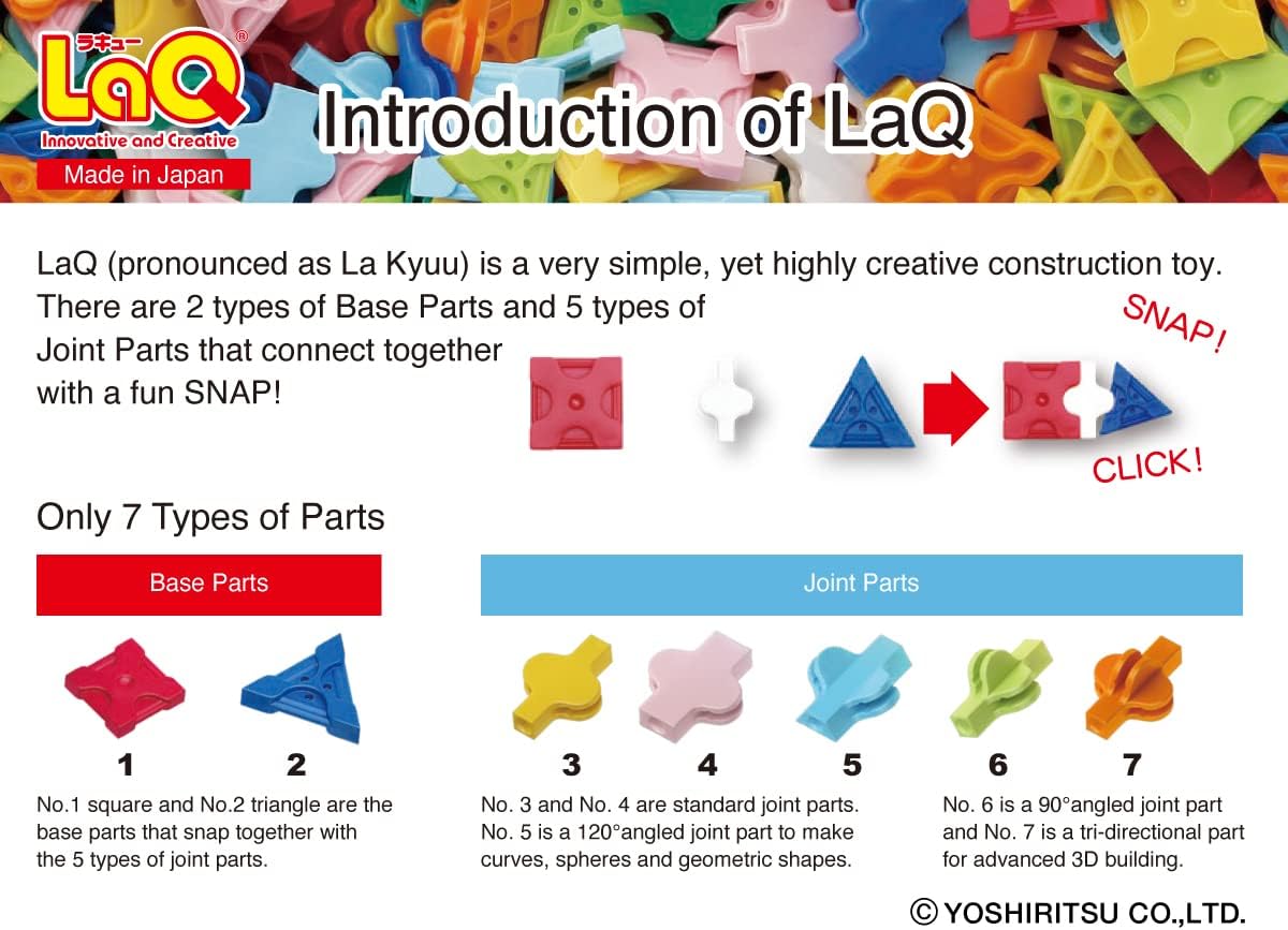 Yoshiritsu LaQ Educational Toy Building Block Basic 400/First Set (400pcs) L007940
