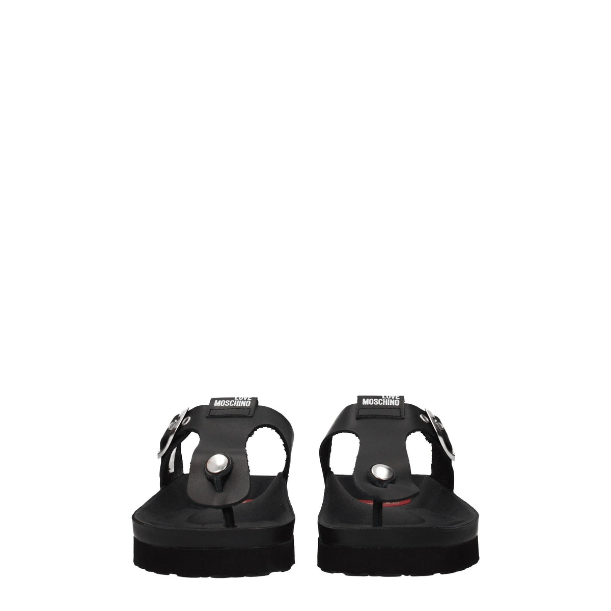 Moschino モスキーノフリップフロップウーマンレザーブラックが大好きです - Image 4