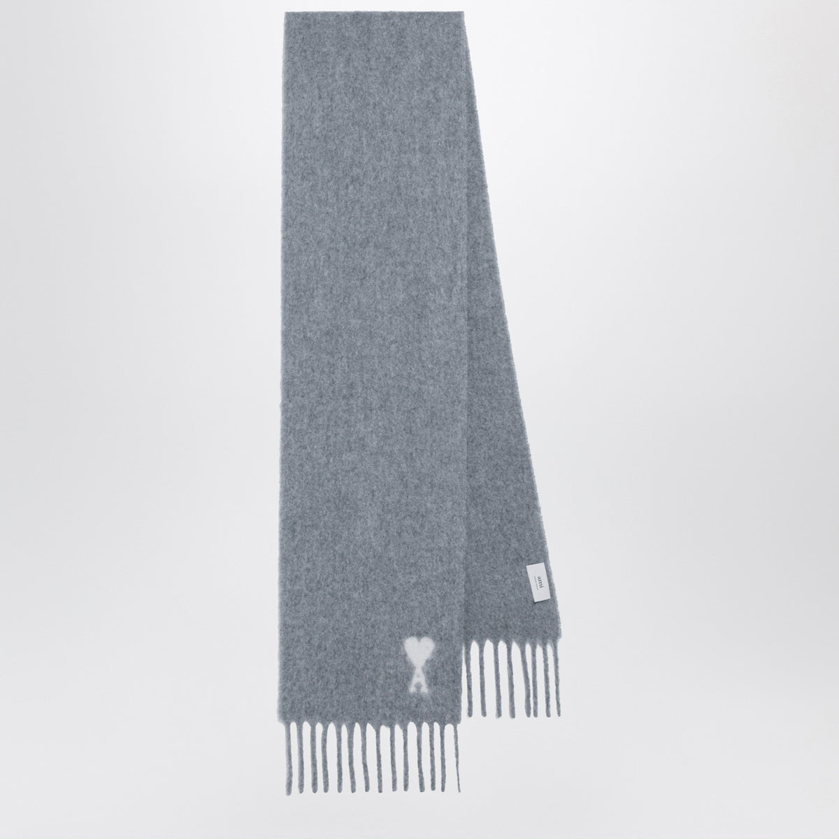 Ami Ami Paris Gray Ami De Coeur Scarf - Image 4