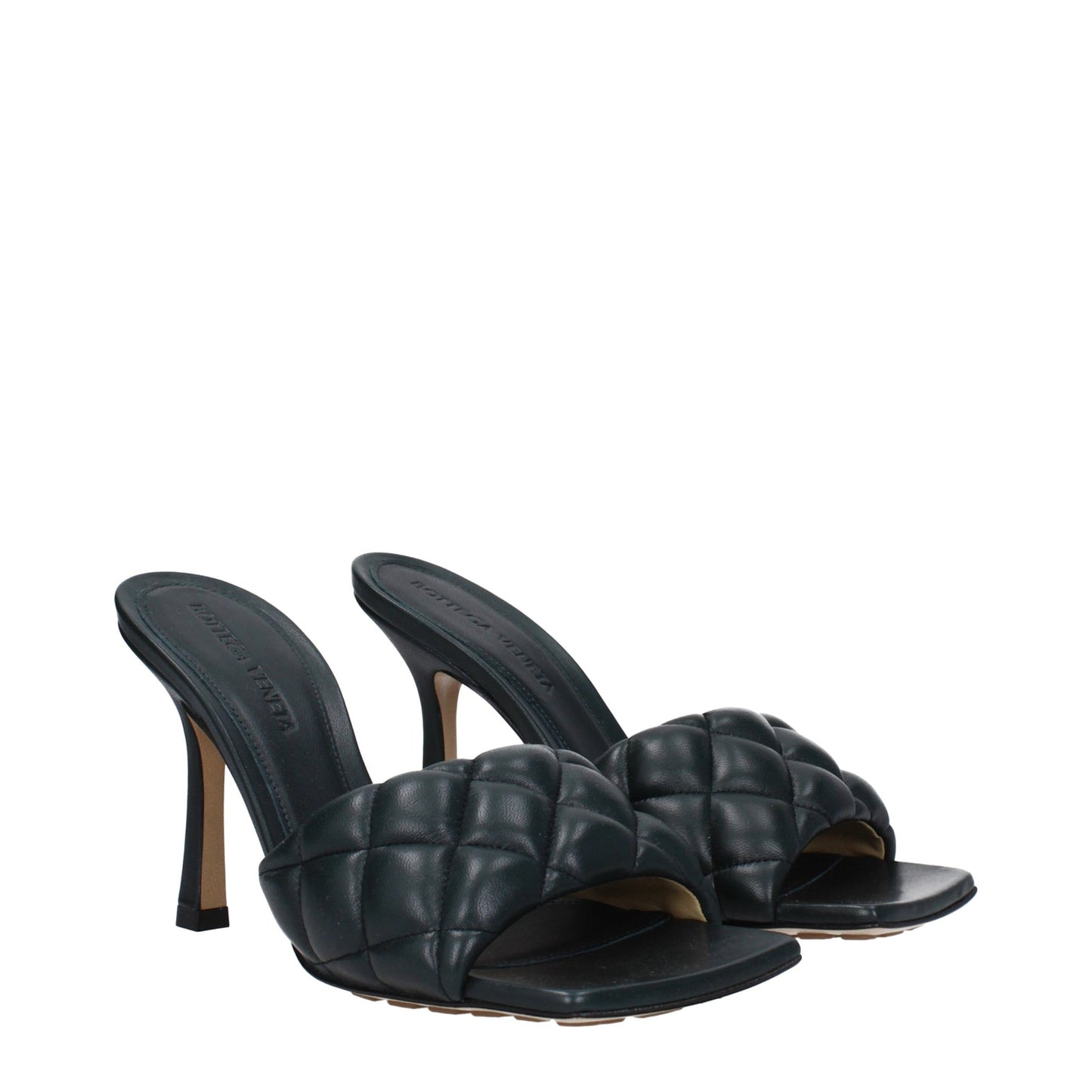 Bottega Veneta Sandals Women Leather Green/Ink - Image 4