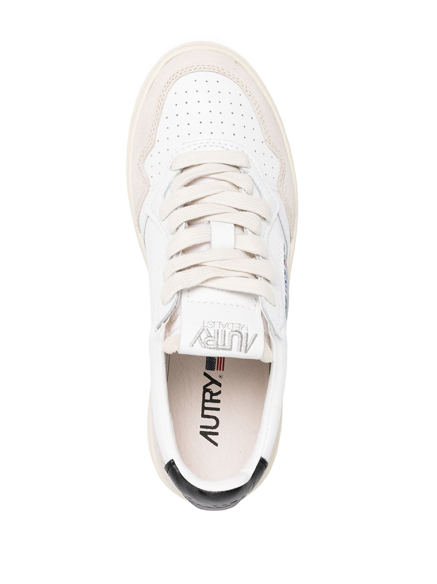 Autry Medalist Low Wom Leat/Suedewht/Blk - Image 4
